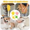 4 PCS Cat Self Groomer for Indoor Cats Silicone Grooming Strap Pad for Cats Adjustable & Soft Cat Massager(Green+Yellow+Pink)