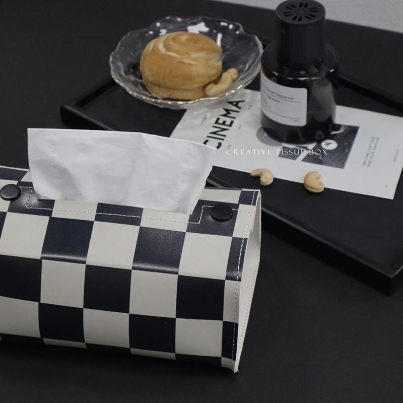 Vintage Black and White Ins Tissue Box