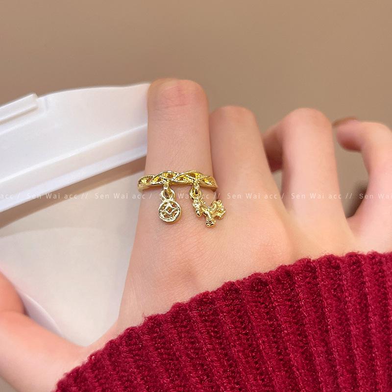 Korean Luxury Zircon Pearl Bow Ring - Vintage Niche Design, Women's Open Hand Jewelry