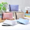 Love waterproof letter makeup bag Multi functional minimalist cosmetic bag Portable lipstick storage bag