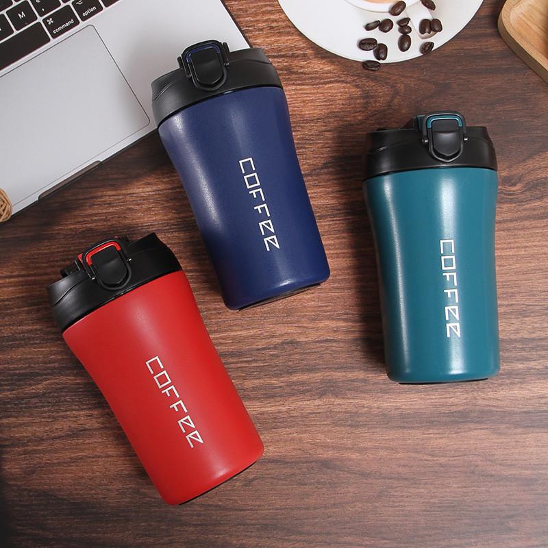 304 Edelstahl Thermobecher mit verschließbarem Deckel für Reisen und Outdoor-Aktivitäten