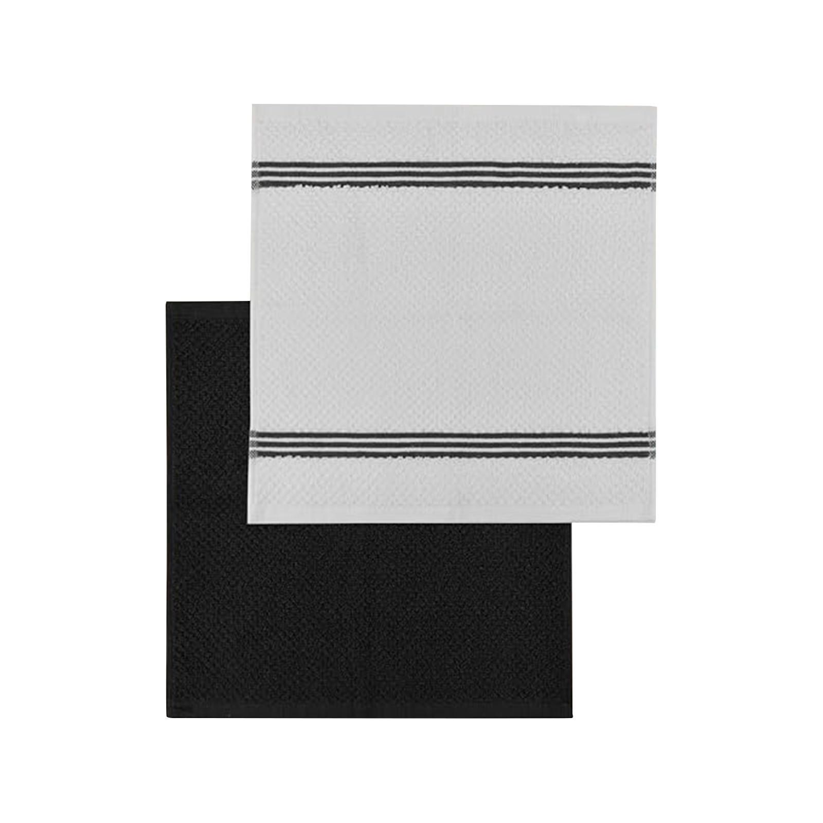 

Высококачественная хлопковая салфетка для мытья посуды 11,81 дюйма X 11,81 дюйма | Высокоабсорбирующее и мягкое полотенце для мытья посуды One Size чёрный