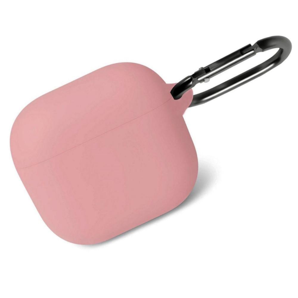 

Case For Airpods 4 Earphone Accessories Bluetooth Headset Silicone Protective Shockproof Case Cover with Carabiner For Airpods 4 For Airpods 4 Case рожевий