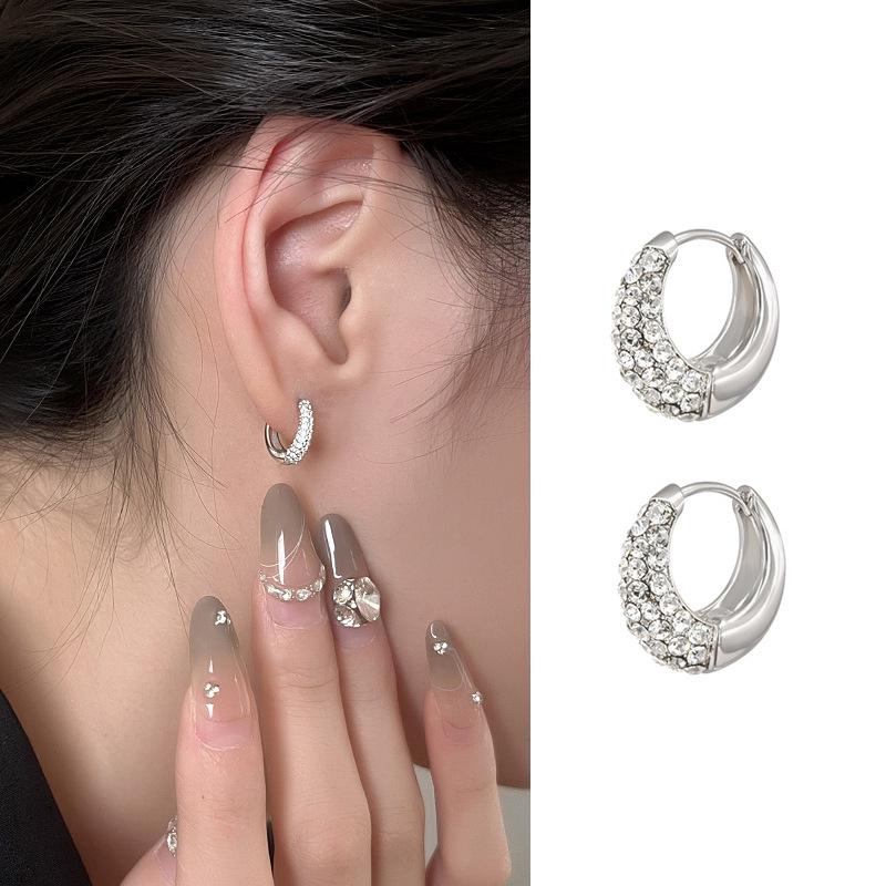 Unisex Diamond Stud Ear Cuff: Men's/Women's Small Cartilage Clip Earring, European/American Style