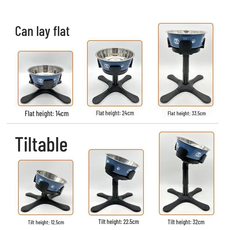 JINGRUIXIANG Adjustable Elevated Pet Dog Bowl Stand