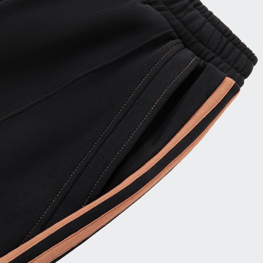 Adidas Originals City Skate Pants Three-Stripe Color-Block Loose Retro Sports Long Pants Knitted Women Pants Black IY5381