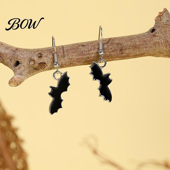 Stylish Gothic Jewelry for Parties 1 Pair Halloween Earrings Women, Skeleton Spider Pumpkin Statement Ghost Bat Dangle Earrings, Accessories Detailed