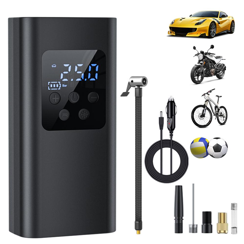 

150PSI Cordless Air Pump Rechargeable High Pressure Inflator for Car Bike Tires Sports Balls Fast Portable All Purpose