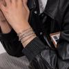 4Pcs/Set Vintage Silver Color Twisted NK Chain Bracelets for Men Goth Cuban Adjustable Link Charm Bangles Couple Hand Jewelry