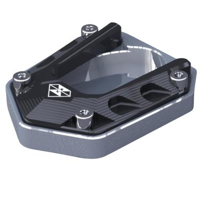Cocoriko Motorcycle Side Stand Plate for ZX-25R NINJA250 NINJA400 Z250 Z400 Aluminum (Black)