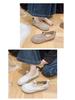 Vintage Style Slip-On Flat Shoes - Women's Versatile Autumn/Winter Grandma Shoes