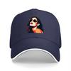 Vintage Pinup Girl Black Baseball Cap Colorful Graphic Print Classic Adjustable Hat for Fashion  Streetwear Enthusiasts