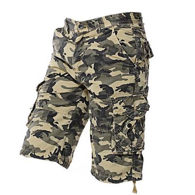 Men Camo Cargo Shorts Male Loose Short Trousers Bottoms Military Bermuda Masculina Casual Short Pant