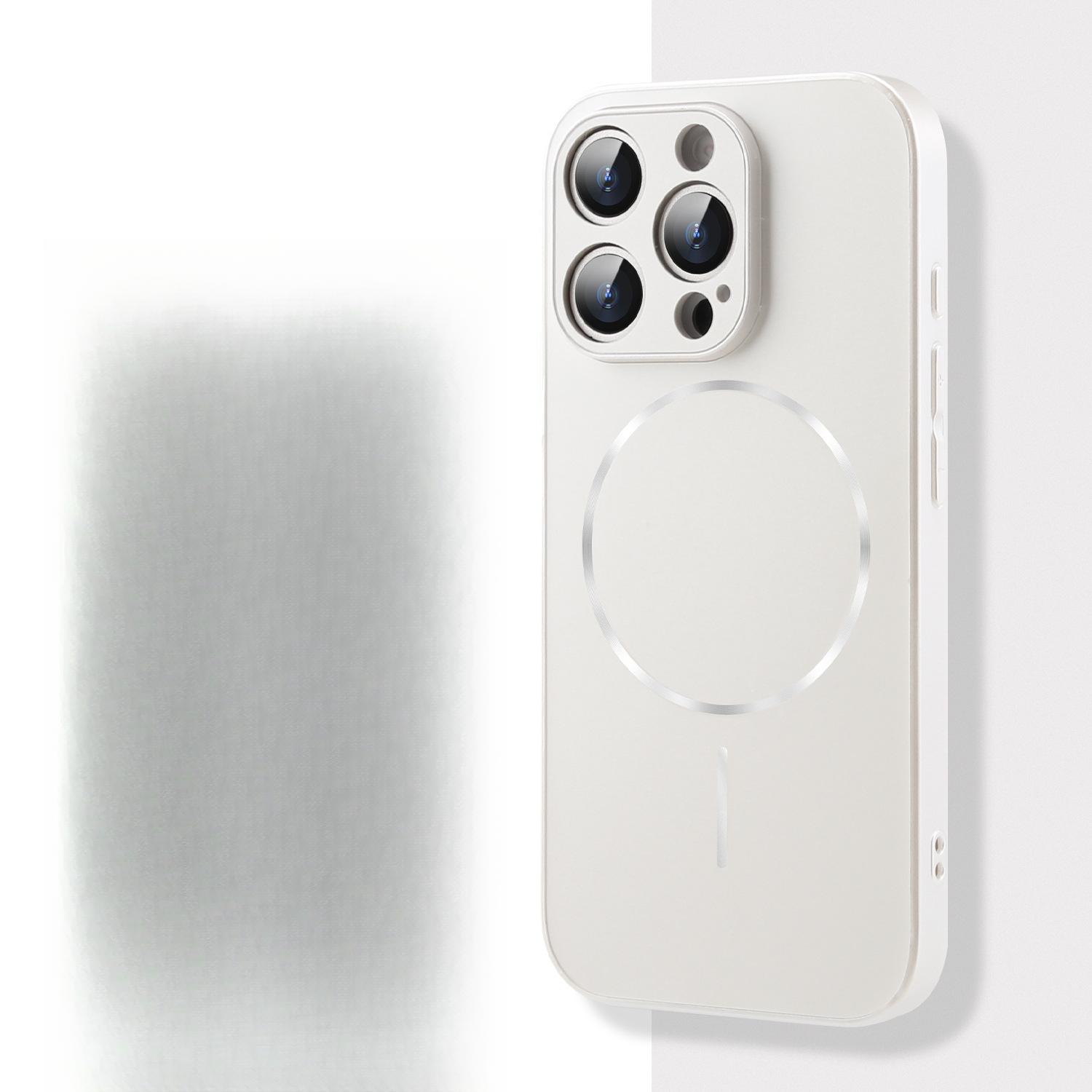 

The Fine Ring Magnetic Attraction Is Suitable for Apple 16ProMax Electroplated Phone Cases AG Matte Samsung S25ultra Samsung Galaxy S23Plus