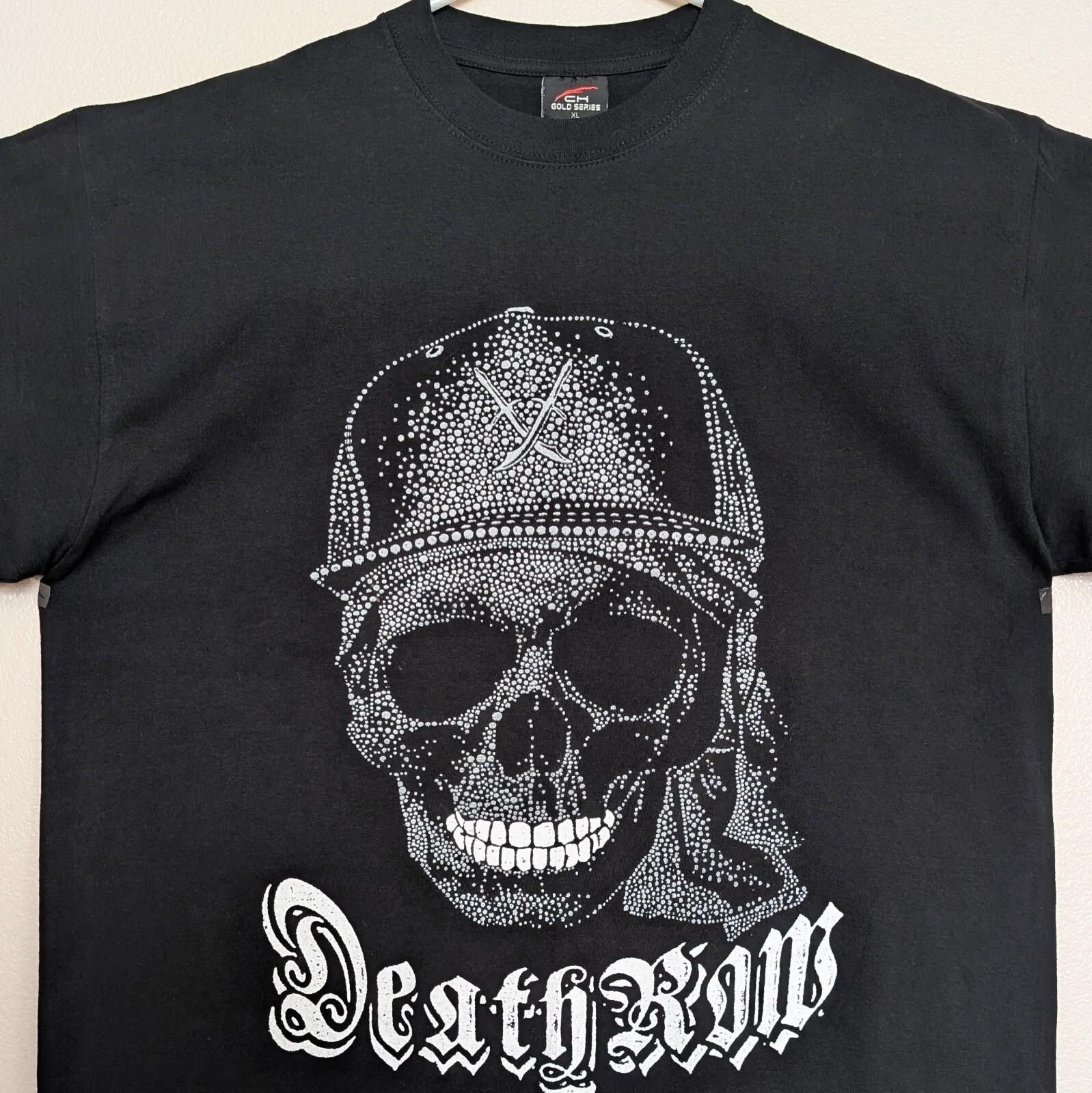 Death Row XL T-Shirt Rap Hip Hop Gangsta Black Graphic Tee Unisex T-Shirt M