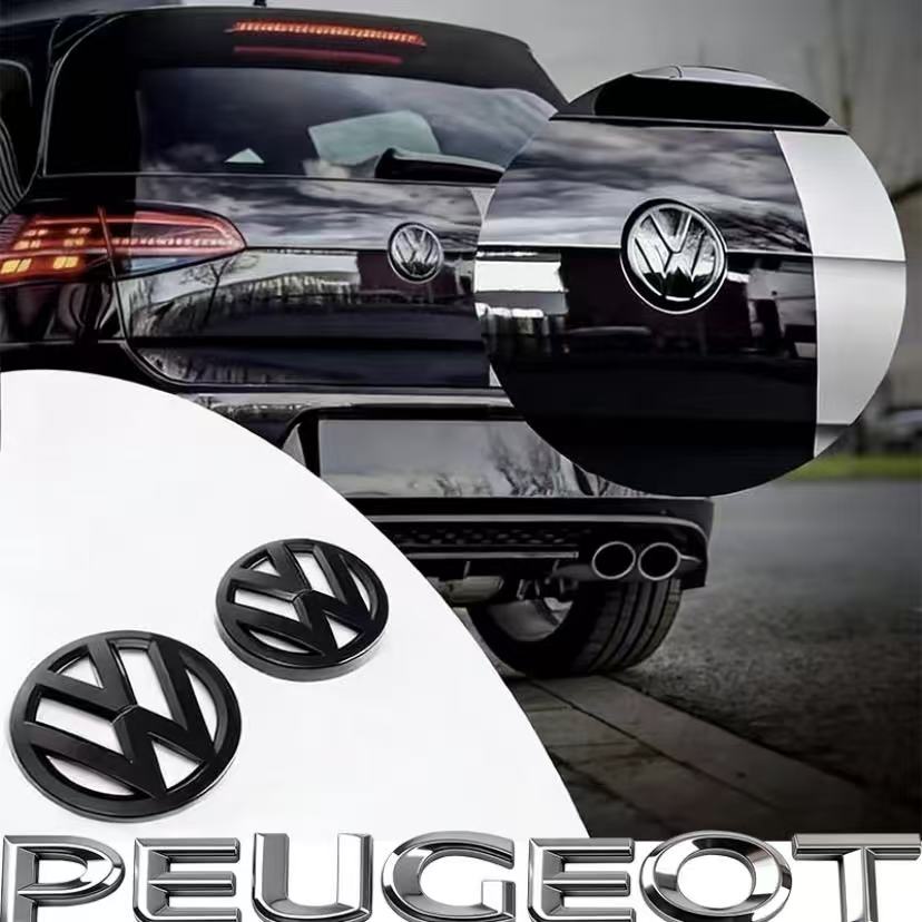 KUDFZ1 Car Logo Front Grille Rear Trunk Decoration Accessories For VW GTI Golf Polo 6 Passat Arteon Jetta CC Taigo Tiguan T-ROC Hub Cap