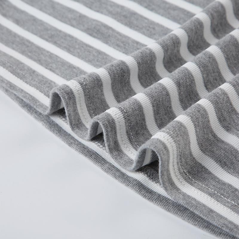 Spring and Autumn Models Women's Street Slim Personality Bottoming Casual One Shoulder Long-sleeved Striped T-shirt