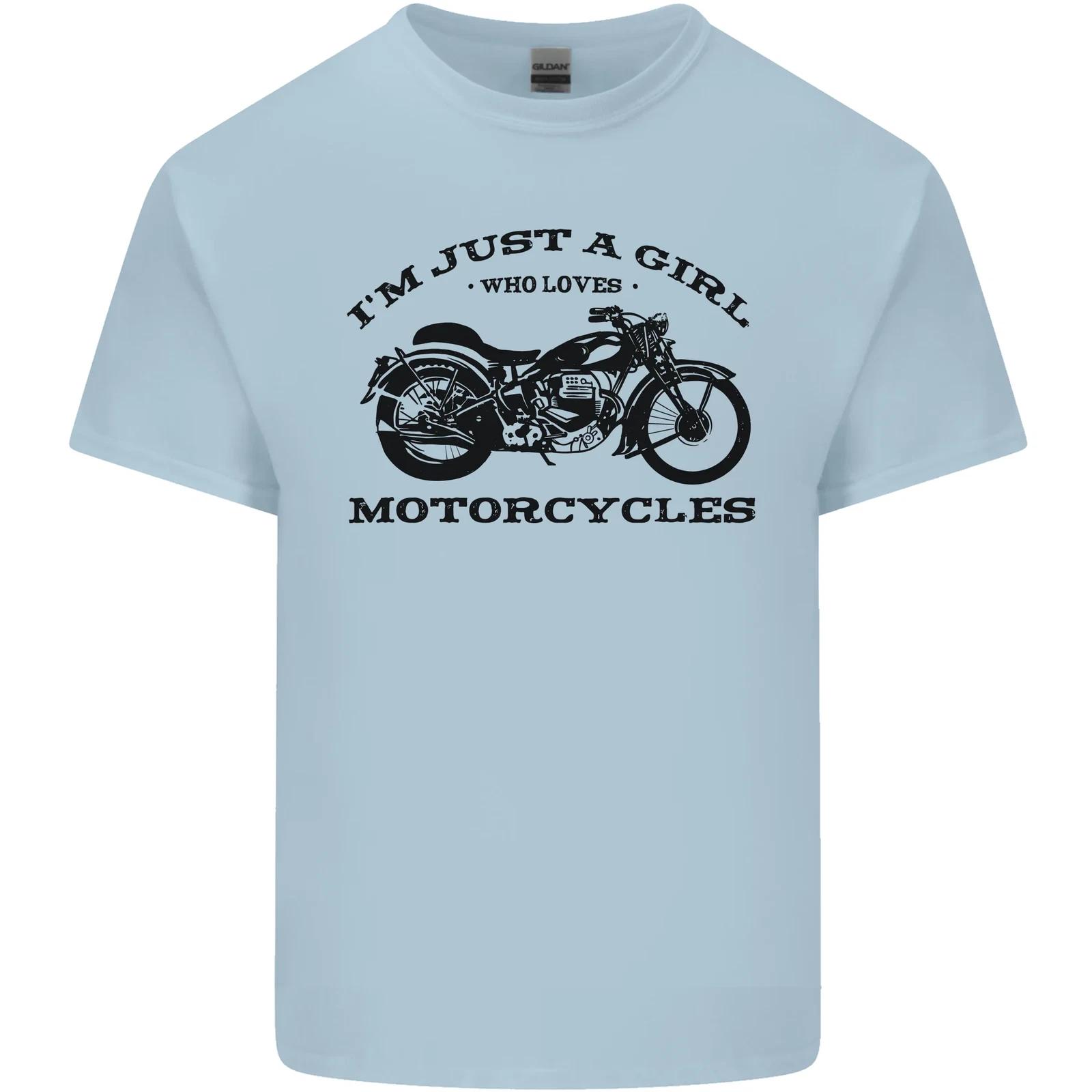 

A Girl Who Loves Motorcycles Biker Kids T-Shirt Childrens 2XL
