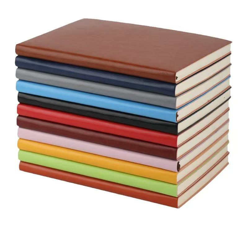 Custom Logo A5 Soft Leather Hardcover Notebook for Business Meetings
