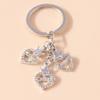 Cute Crystal Rhinestone Cat Keychain Animal Snake Butterfly Keyrings for Men Women Car Keyholder Bag Pendants DIY Jewelry Gifts
