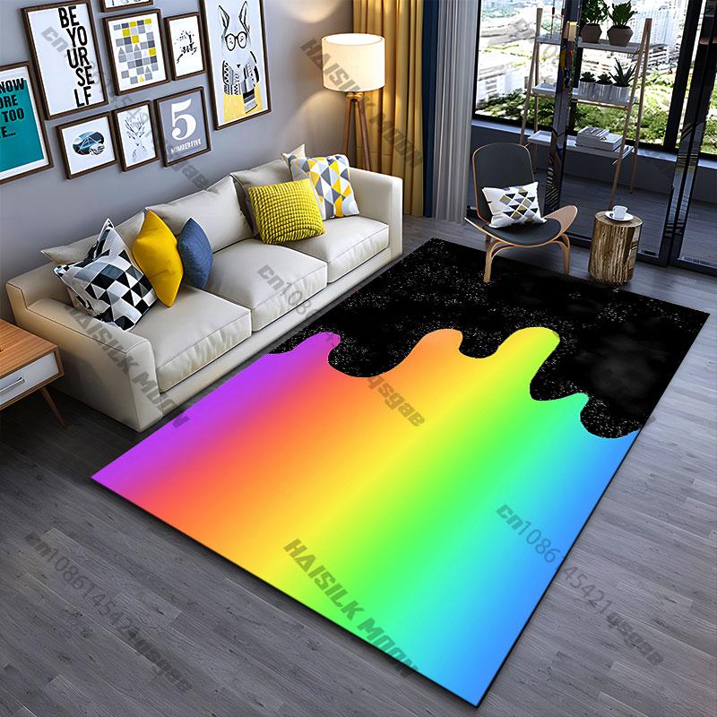 Colorful gradient blending darkness carpet Yoga living room room decor children s crawling mat doormat area rug games mat 40x60cm