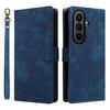 For Samsung Galaxy Z Fold7 5G Case Wallet RFID Blocking PU Leather Phone Cover Stand with Strap