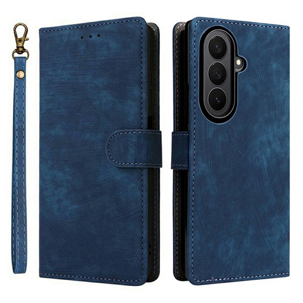 For Samsung Galaxy Z Fold7 5G Case Wallet RFID Blocking PU Leather Phone Cover Stand with Strap