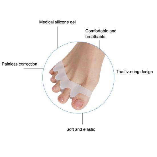 1 Pair Toe Separators for Overlapping Toes Daytime Bunion Corrector for Hallux Valgus Relief Soft SEBS Spacer for Walking Daily
