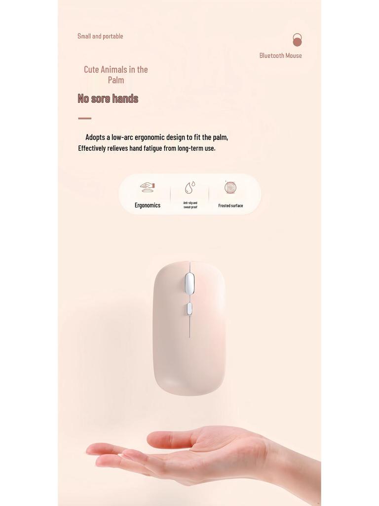 Universal Silent Bluetooth Wireless Mouse for iPad, Mobile Phones, Tablets, and Laptops