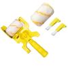 Paint Roller Kit Handheld Painting Brush with 2 Soft Bristle Brushes No Dead Corners Multifunctional Wall Paint Tools