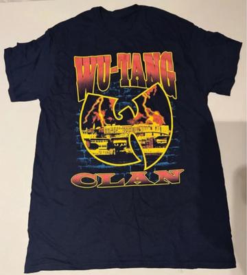 Wu-Tang Clan Vintage Schwarzes T-Shirt Blitz-Infill Deadstock Grafik-T-Shirt S-5XL