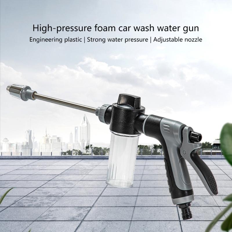 Ergonomic Outdoor Cleaning Tool Car Washer Guns With Removable Soap Bottle And 360 Degree Spray Adjustment for Garden