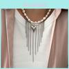 Baroque Pearl Style Heart Pendant Necklace For Women With Multilayer Design
