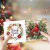 6Pcs Christmas Elk Rhinestone Painting Card Kit Diamond Daily Wish Card Diamond Painting Greeting Card for Holiday Party Favors