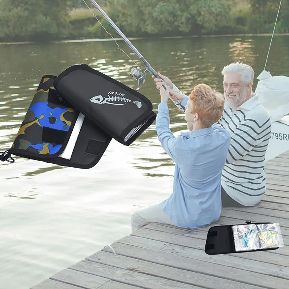 1PC Lure PVC Waterproof Fishing Bait Storage Bag with Handle, Lure Sorting Bag, Fishing Accessory Organizer Bag, Divider-style Waterproof Storage Bag