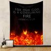 For Our God Is a Consuming Fire Hebrews 12:29 Patterned Tapestry for Bedroom and Living Room Home Decor Sofas