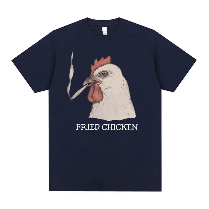 

Fried Chicken Funny Meme T Shirt Smoking Chicken Graphic T Shirts Men Women Cartoon Casual Oversized Tshirt Men s Cotton T-sh... 5XL різнокольоровий
