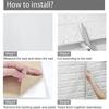 10 PCS 3D Brick Wallpaper, 13×15’’ DIY Self Adhesive Wall Tiles, Waterproof, Home Decoration