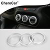 3pcs  Air Conditioner Switch Knob Trim Cover Ring For Jeep Renegade Interior
