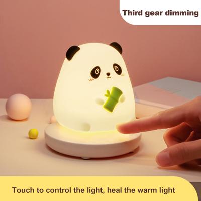 Cartoon-Tier-Nachtlampe, sanfte Beleuchtung, flimmerfrei, dimmbar, wiederaufladbar, Nachttischlampe, Nachttischlampe, Dekoration