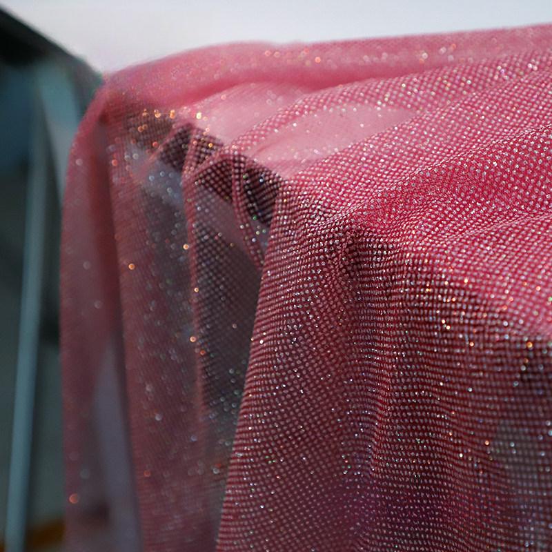 

100/300/500cm x150cm Shiny Glitter Mesh Fabric Soft Yarn Tulle Fabric For Wedding Dress Veil Background Yarn Diy Apparel 100x150cm