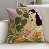 A-Alja Horvat Cushion Cover Cushion Cover Pillowcase, Anti-Mite Invisible Zipper, Linen Sofa Cushion