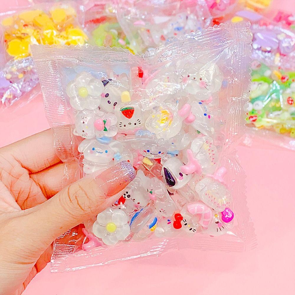 

DIY 20PCS Mixed Series Resin Charms Accessories for Diy Phone Case Hair Clip Material Children Toy Jewelry Accessories белый