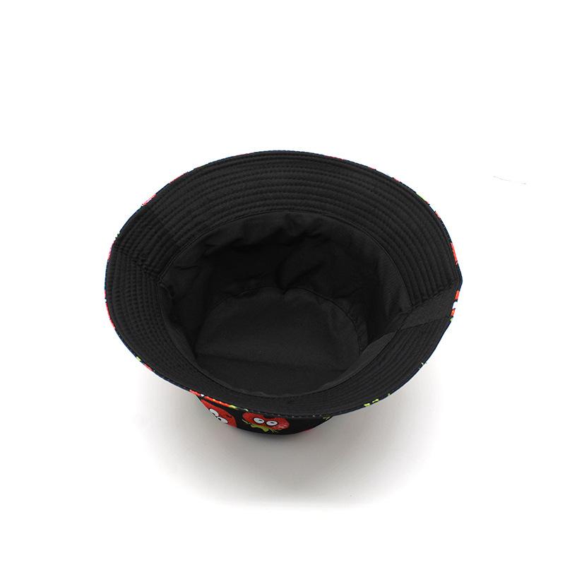 Creative Printing Cartoon Bucket Hat Strawberry Fruit DoubleSided Pot Hat Men'S And Women'S Casual Sun Hat