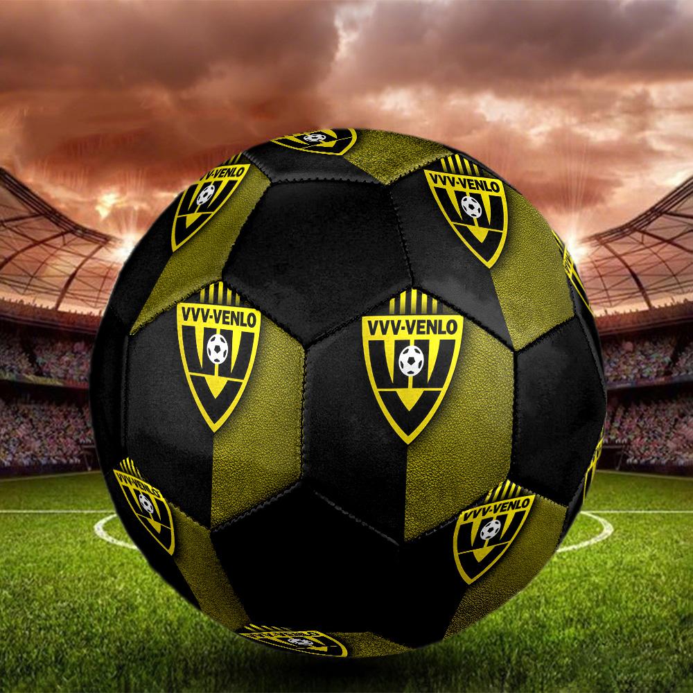 Pallone da Calcio VVV-Venlo Colorato Per Tutte le Età Cucito a Macchina PVC Pronto per la Competizione Resistente Alto Rimbalzo.TAGLIA5