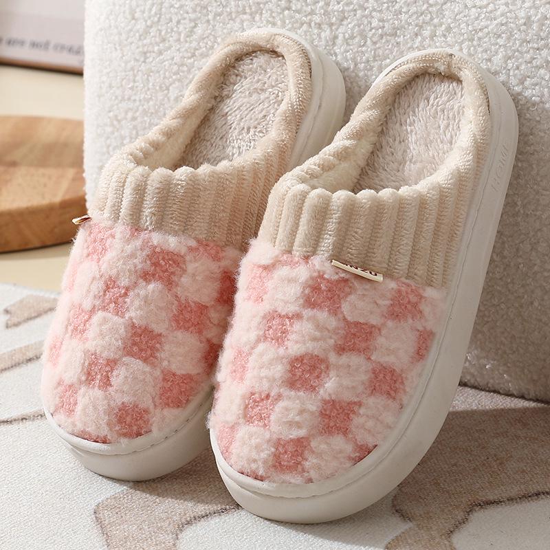 Winter Non-Slip Fuzzy Slippers - Women's Warm Thick Cotton Indoor/Outdoor Shoes