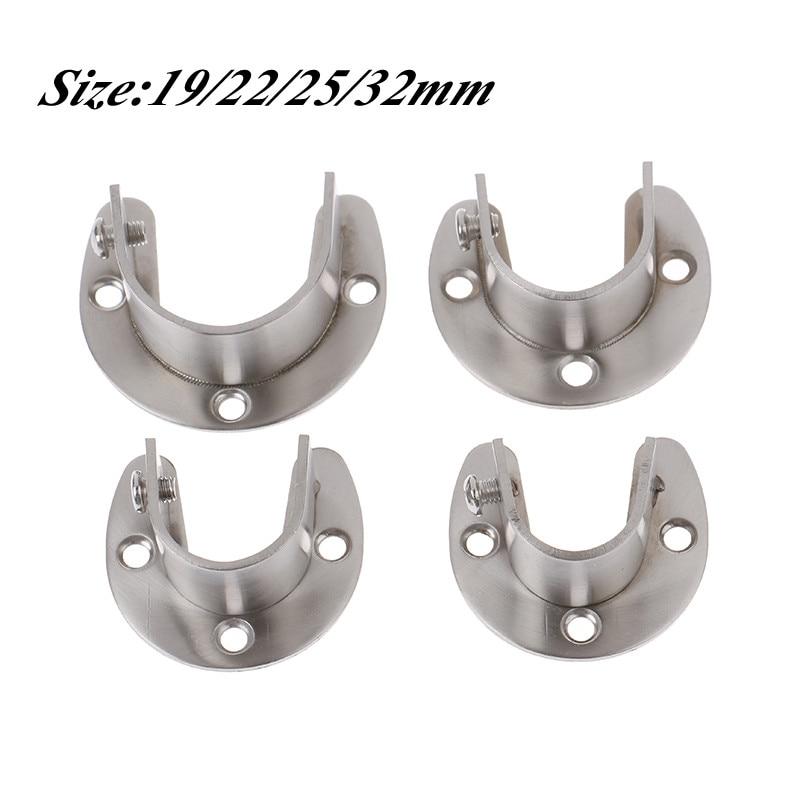 Supporto per Armadio 19/22/25/32mm Presa per Asta Acciaio Inossidabile Supporto per Asta a Flangia Supporto per Asta Tenda Doccia Supporto di Tensione
