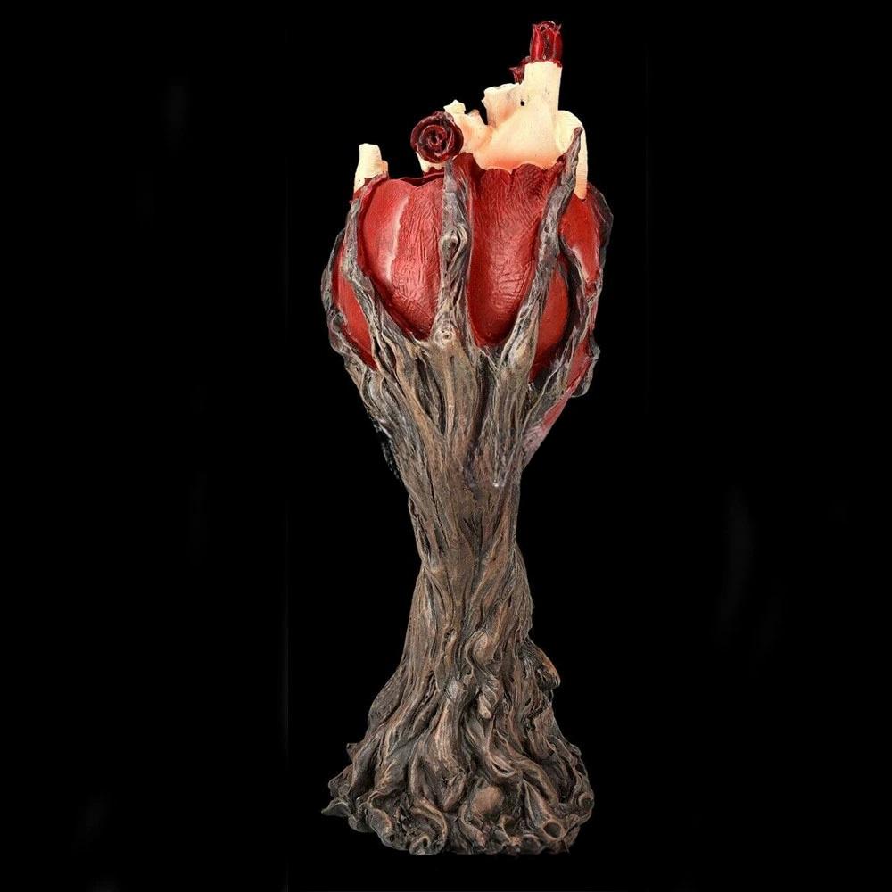 Red Anatomical Heart Tree Statue Halloween Figurine Spooky Halloween Heart Treeman Figurine Resin Statue Sculpture for Indoor