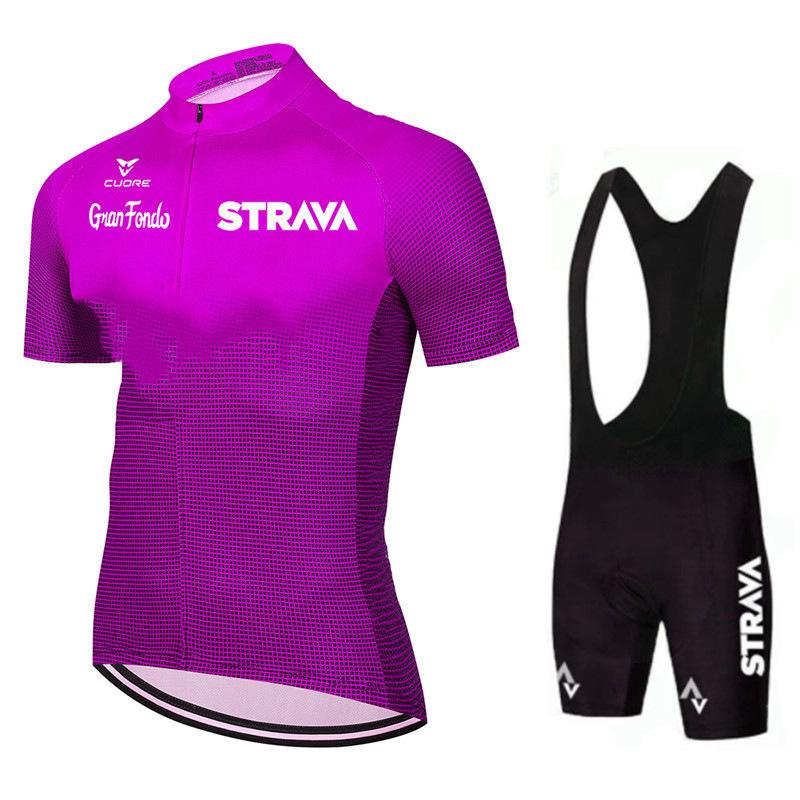 Short Sleeve Men's Cycling Suit Mountain Breathable Bike Set Strava 2023 Summer Cycling Team