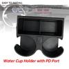 Car Water Cup Holder With PD Port Heatproof Plastic Drink Cup Holder For Nissan Patrol Y61 1997-2016 Models- FYE727068/FYE727069